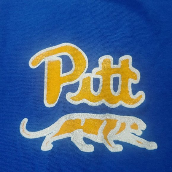 NEW Univ of Pitt Panthers BIKE Single Stitch Men L T Shirt Henley Blue READ NWOT - Picture 2 of 9